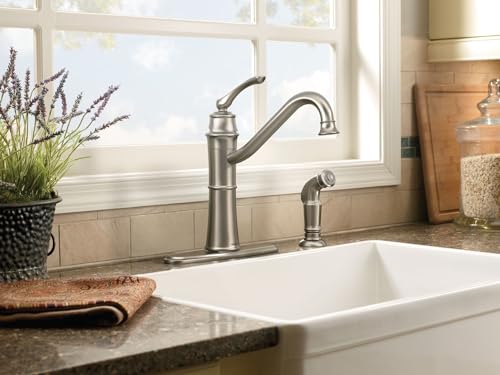 Mediterranean Bronze High-Arc Kitchen Faucet with Side Spray K62042