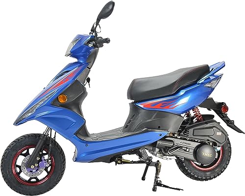 150cc Gas Moped Scooter with 10 inches Aluminum Wheels Black W1516