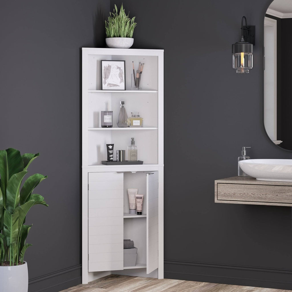 Gray Tall Corner Cabinet D888827