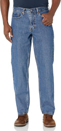 Mens Relaxed Fit Medium Stonewash Jeans F815916