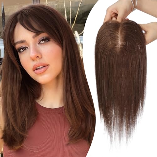 Black 100% Remy Silk Base Clip In Topper 10 inch 35g R935852