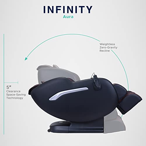 Full Body Zero Gravity Massage Chair Air Compression Lumbar Heat Black with Brown H906965
