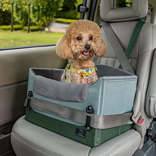 30 Inch Dog Booster Seat with 2 Safety Leashes and Detachable Inner W660