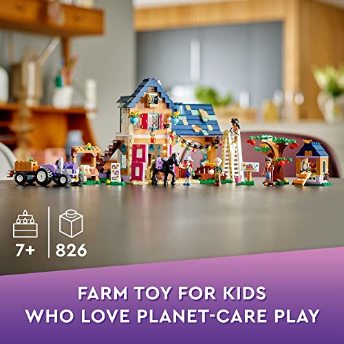 Organic Farm House Set with Toy Horse, Stable, Tractor and Trailer plus Animal Figures S485