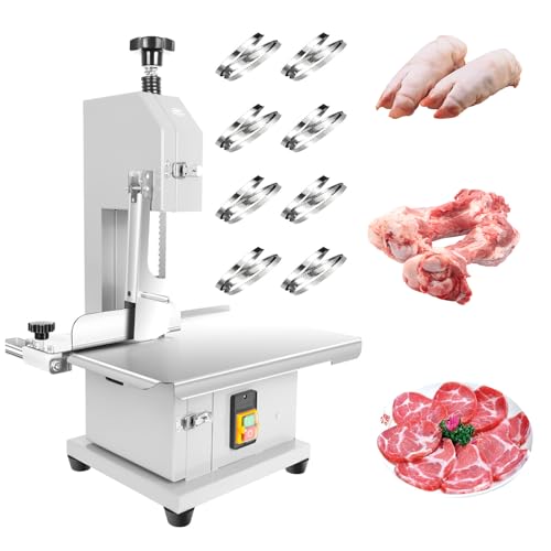 18x14" Stainless Steel Worktable Electric Bone Saw Machine with 8 Blades Y30502