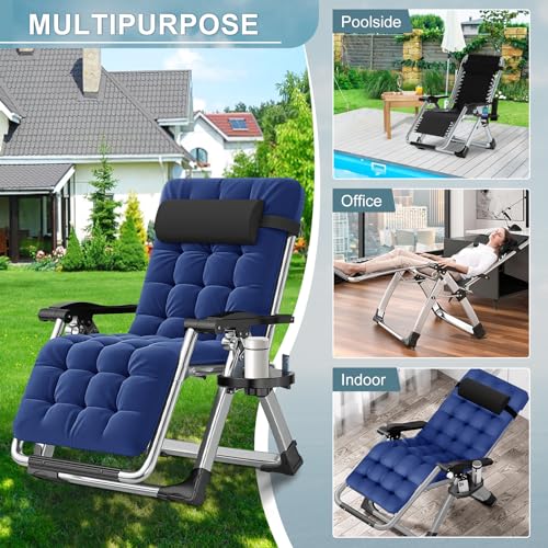 Zero Gravity Folding Lounge Chair with Removable Cushion N486426