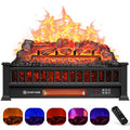 Black 20-Inch Electric Fireplace Logs with Remote Controller E1330
