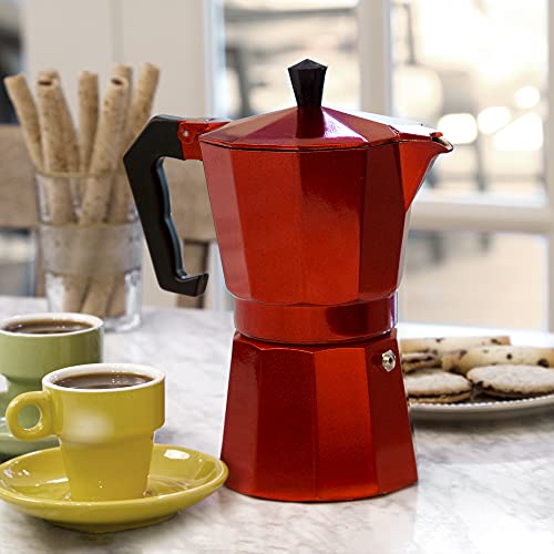 Black 6 Cup Stovetop Espresso Maker A9378