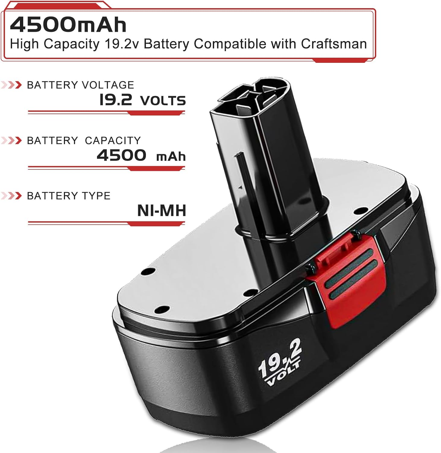 2 Pack 4500mAh C3 Replacement Battery Ni-MH Compatible with Cordless Power Tools W263867