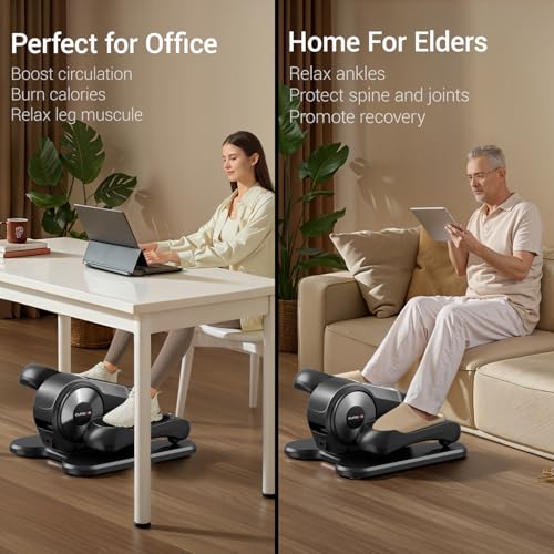 Under Desk Electric Pedal Exerciser with Remoter, 12 Level Speeds G77585