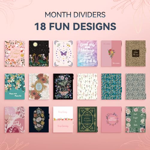 18 Month Weekly & Monthly Planner Spiral Bound Hard Cover with Stickers & Gift Box C579