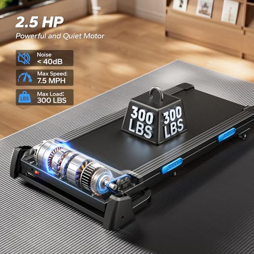 Foldable Treadmill with Incline, 7.5MPH, 16.5" Wider Belt D6153