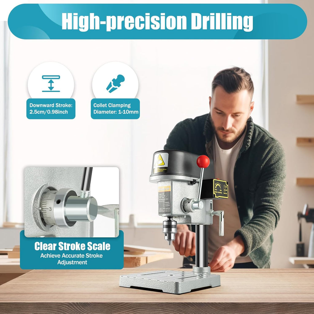 3-Speed Adjustable Benchtop Drill Press S362363