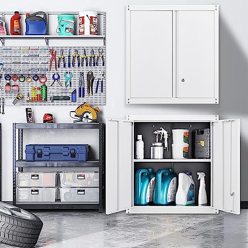 Metal Wall Cabinet with Doors and Adjustable Shelf U17725