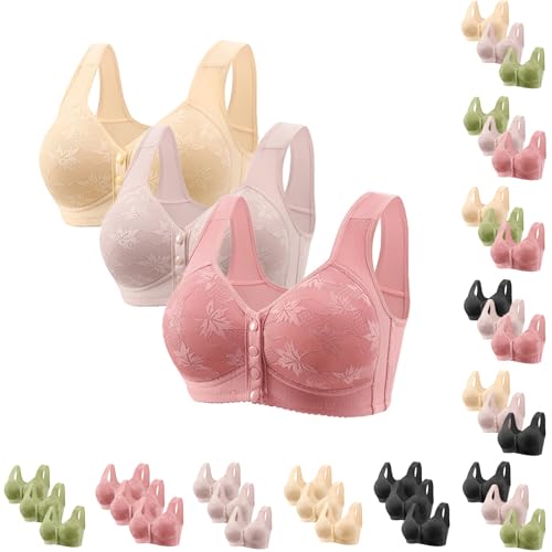 3 Pack Front Closure High Support Bras X18472
