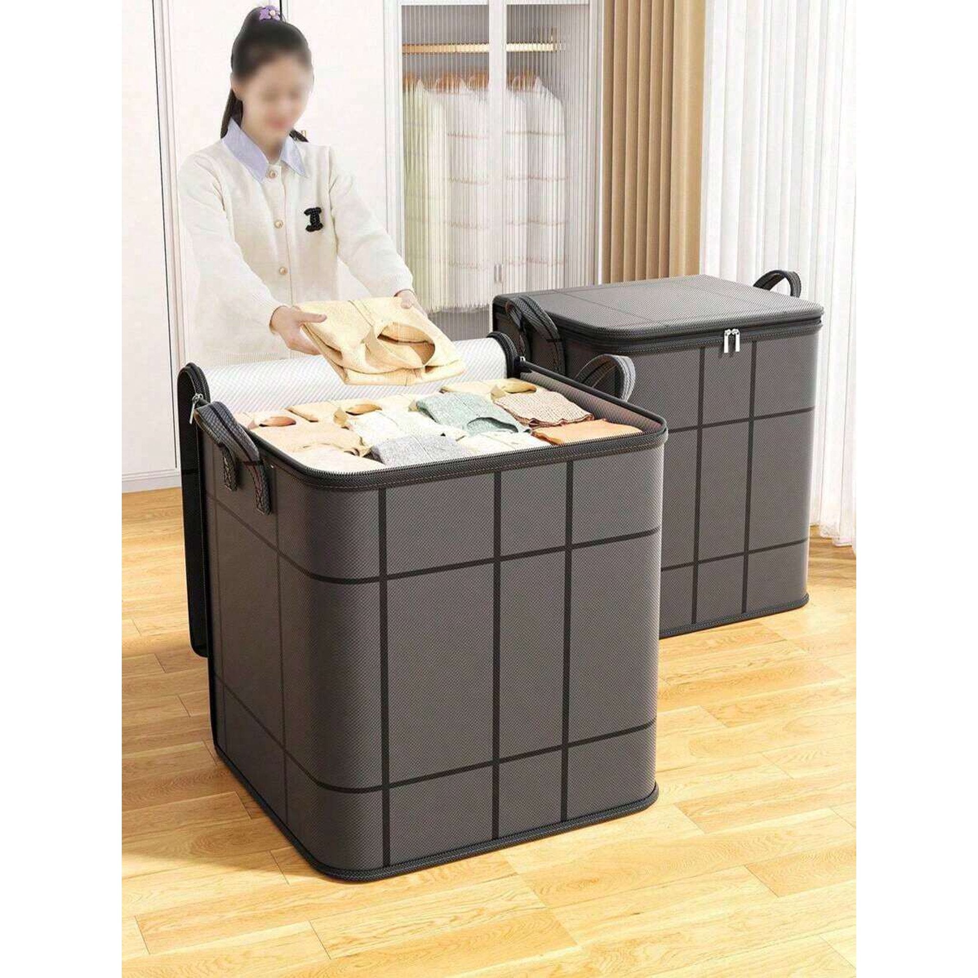Black Thickened Foldable Storage Bag F1276