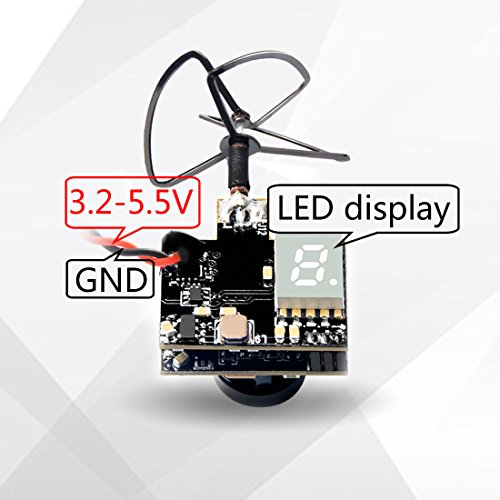 Micro FPV AIO 600TVL Camera 5.8G 25/50/200mW Adjustable Transmitter with Cloverleaf Antenna M1349