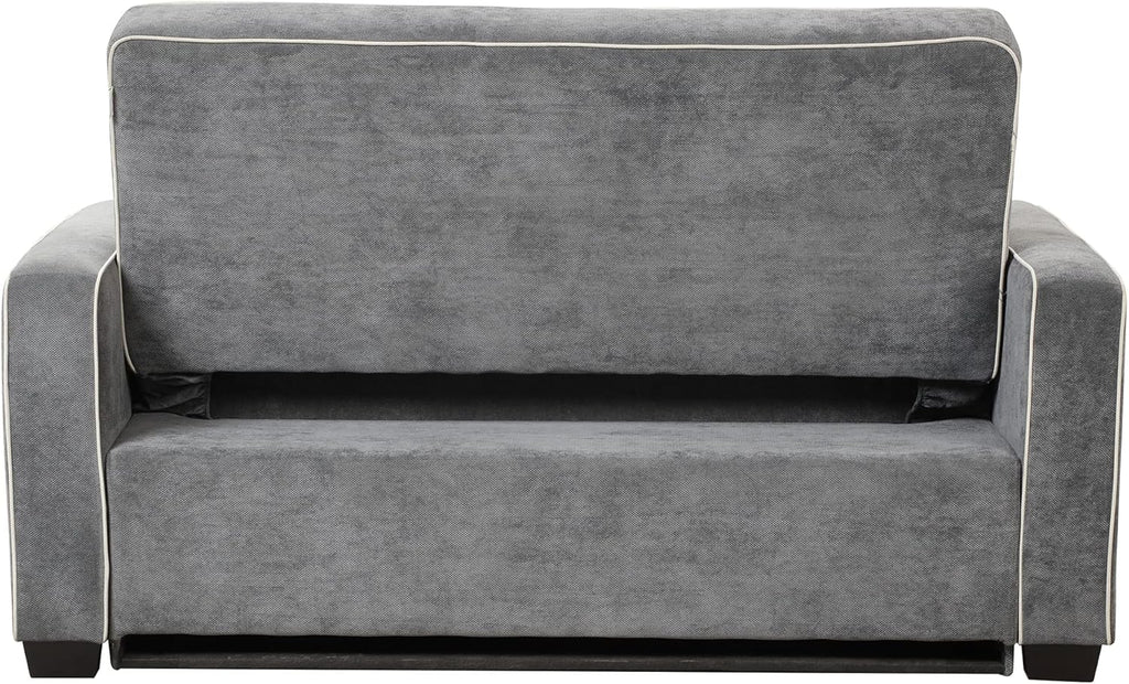 Linen Upholstered Convertible Sofa Bed with USB Charging Port J4263