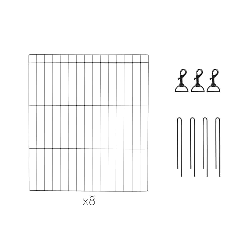 Black 8-Panel 36" Metal Dog Playpen K606