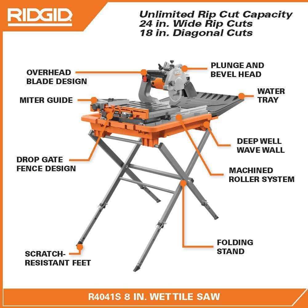 12 Amp Corded 8 in. Tile Saw E737282