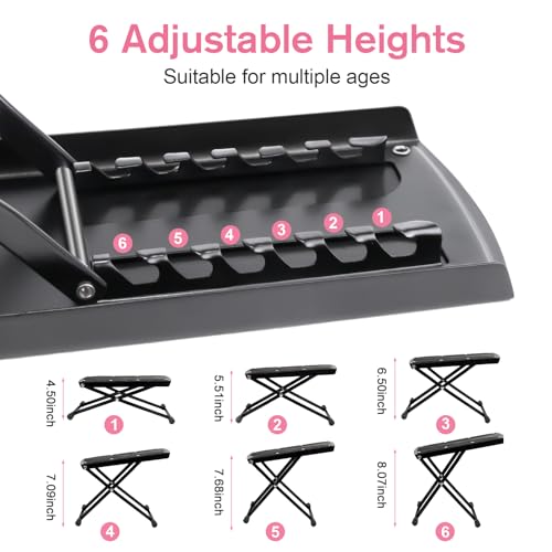 6 Heights Adjustable Non-Slip Pedicure Foot Rest A483