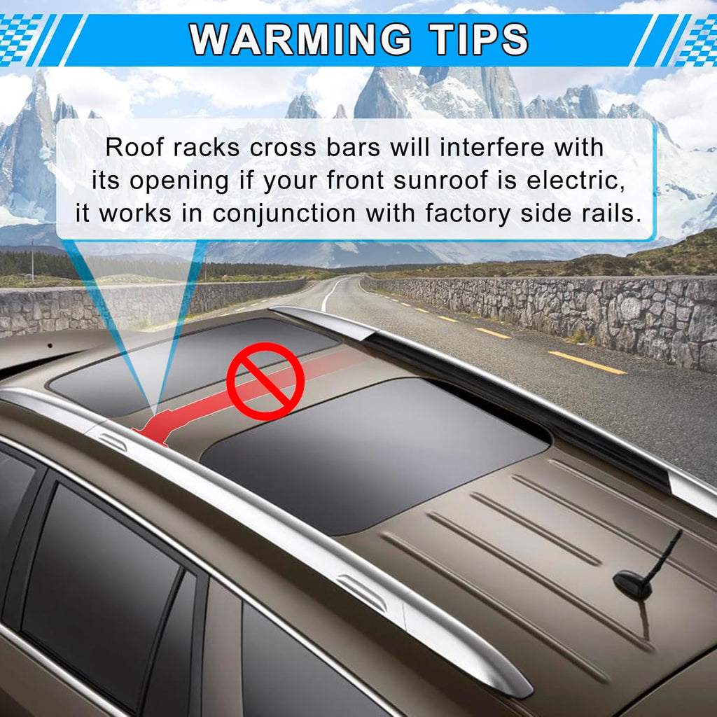 220LBS Aluminum Roof Rack Cross Bars H310