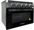 21 Inch 3 Burners RV Gas Range Stove and Oven Combo, Stainless Steel Trim with Black Fixtures C581330