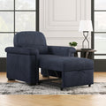 Dark Blue Convertible Sleeper Chair Sofa Bed with Pillow C605