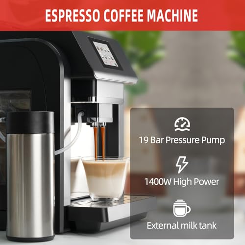 Fully Automatic Espresso Machine with Milk Frother and Built-in Grinder O17395