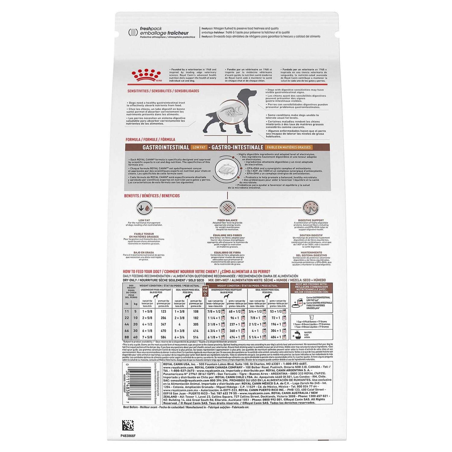 Veterinary Diet Gastrointestinal Low Fat Dry Dog Food T5936