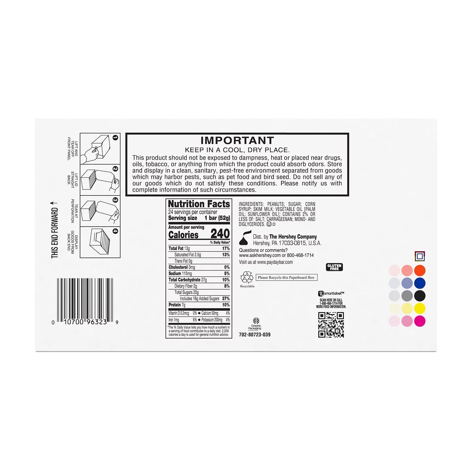 Peanut Caramel Candy Bars 1.85 oz 24 Count T503