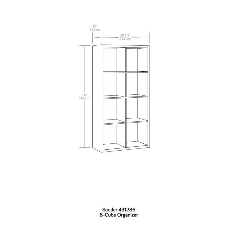 8-Cube Organizer Storage Bookshelf, Mystic Oak Finish Z280
