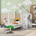 Twin Size Solid Wood House Bed with Desk Z419