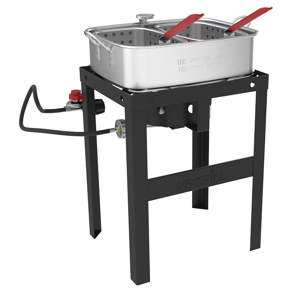 18 Qt Aluminum Fish Fryer with Double Basket U941957
