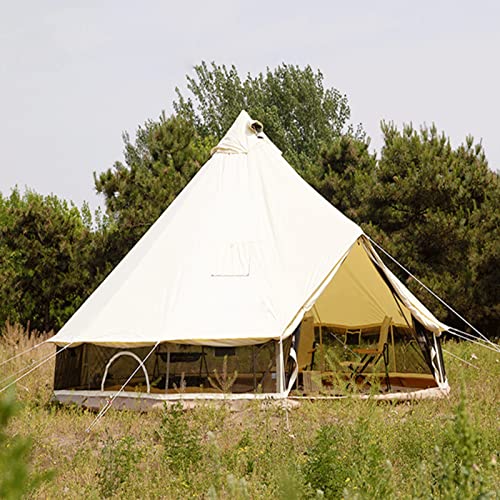 Canvas Bell Tent with Stove Jack, 4 Season Waterproof Tent L224490