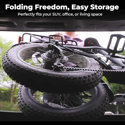 20"X4" Fat Tire Folding Electric Bike with 48V 10.4Ah Removable Battery X78366