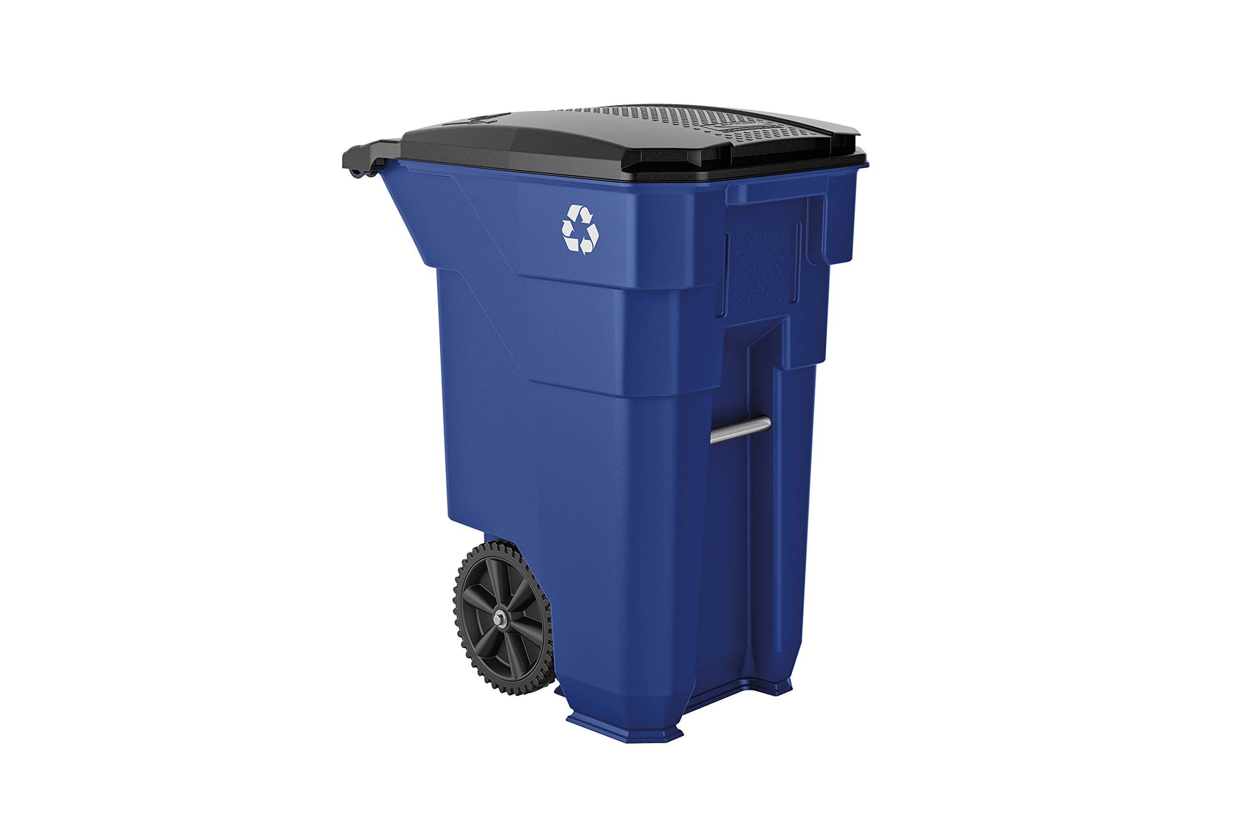 50 Gallon Blue Wheeled HDPE Trash Can T104196