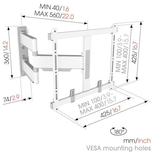 Full-Motion TV Wall Bracket for 32-65 inch TVs V9679