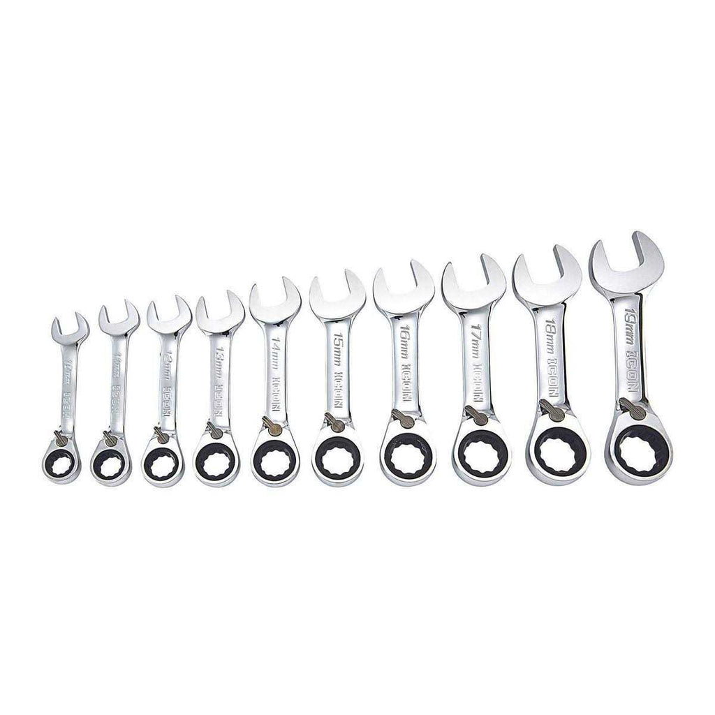 Professional Stubby Ratcheting Combination Wrench Set C36833