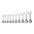 Professional Stubby Ratcheting Combination Wrench Set C36833