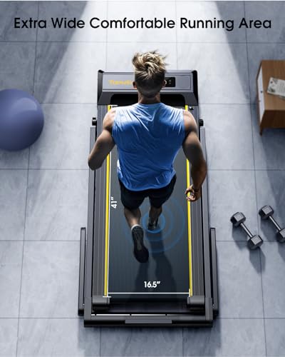 2 in 1 Folding Treadmill, 2.5HP Under Desk Treadmill with Dual LED Display Y968089
