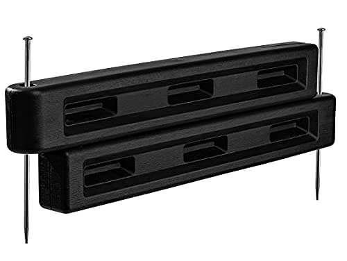 Black 12" High Plastic Interlocking Playground Edging Border 52" L X 4" W X 12" H (1 Pack) E328
