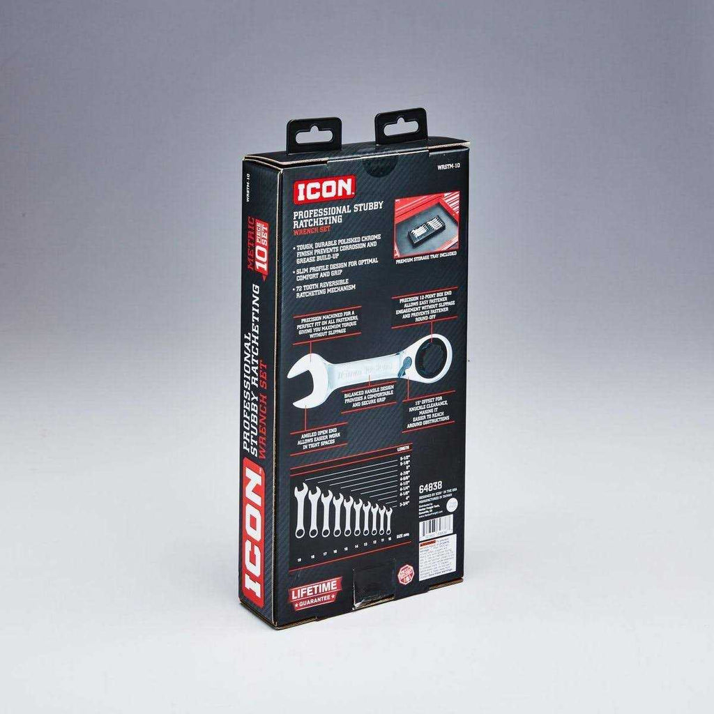 Professional Stubby Ratcheting Combination Wrench Set C36833