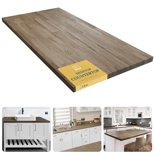 Walnut Solid Wood Butcher Block Countertop, 3ft L x 25"W x 1.5in Thick T185086