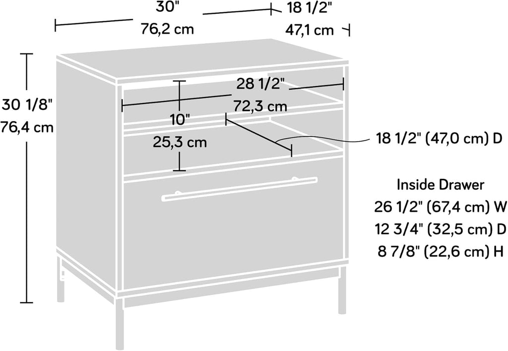 Pearl White Lateral File Pedestal N68322