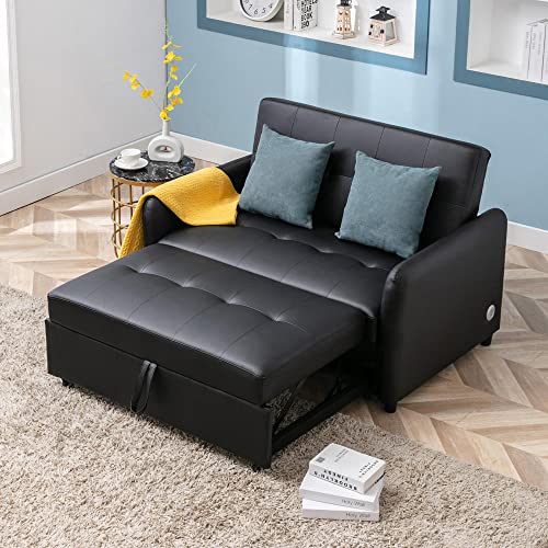 Brown Pull-Out Sofa Bed D43461