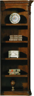 Old World Walnut Right Pier Bookshelf with 5 Storage Shelves M9920