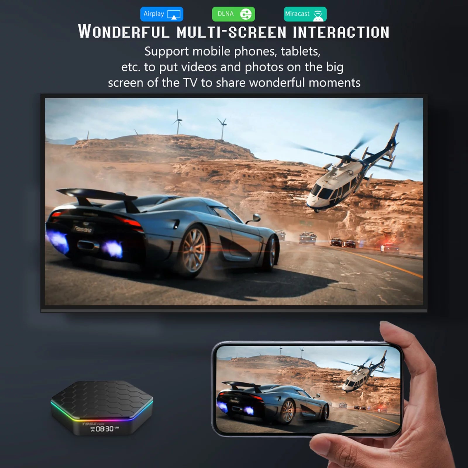 Smart TV Box, Android 12.0, 4K 6K Decoding, Dual Band WiFi6 BT5.0 V501
