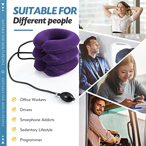 Adjustable Inflatable Neck Traction Device (Khaki Brown) A495