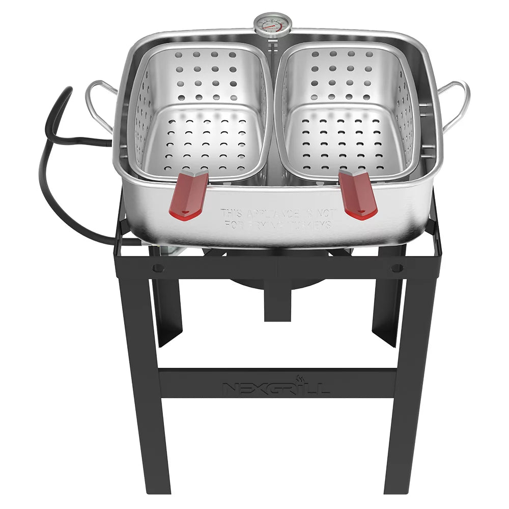18 Qt Aluminum Fish Fryer with Double Basket U941957